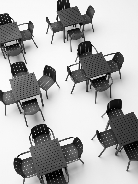 Кресло пластиковое Tiberina антрацит