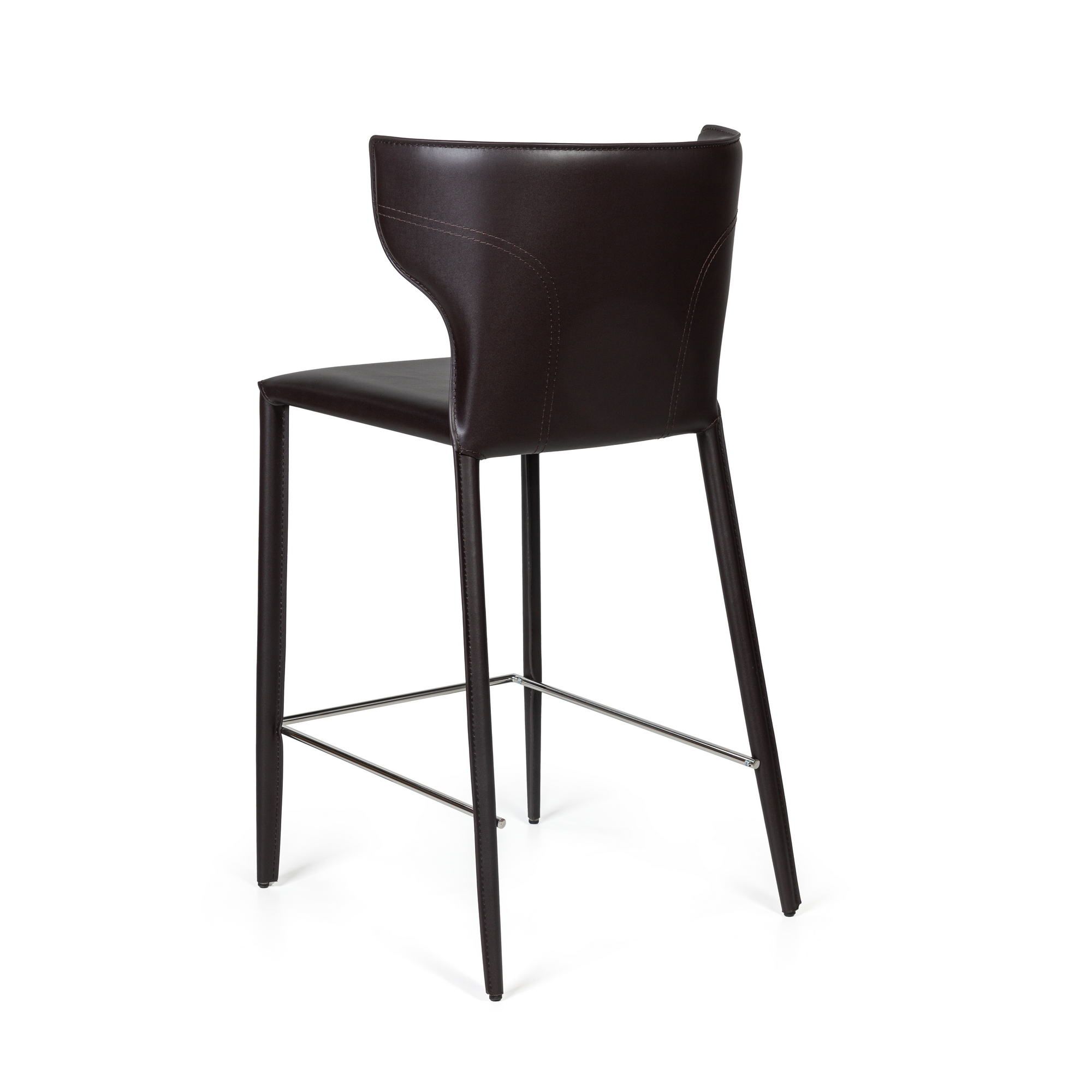 Стул полубарный Аустин, кожа коричневый