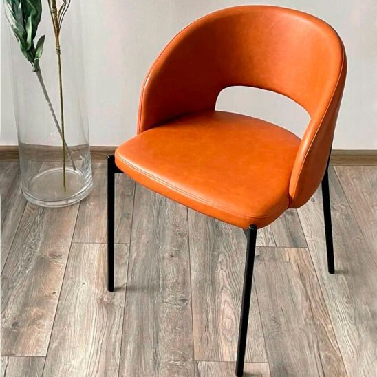 Стул Agnes MA коньячный/ черный каркас