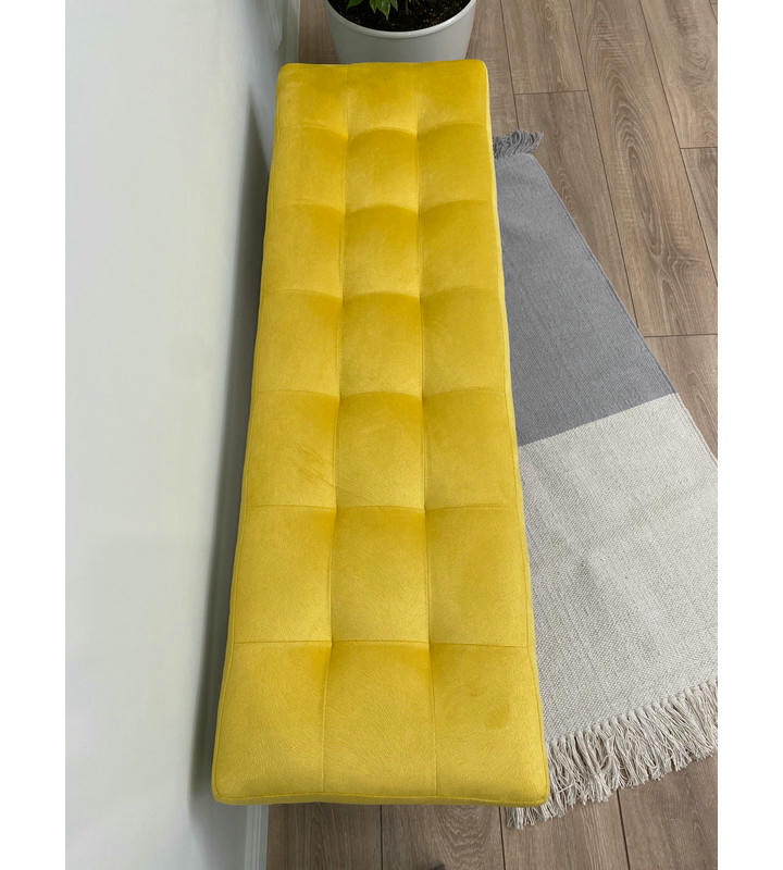 Банкетка Сканди-120-1 (желтый/серый)