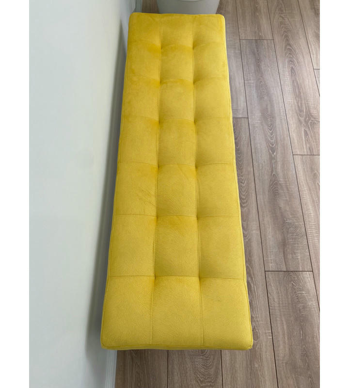 Банкетка Сканди-120-1 (желтый/белый)