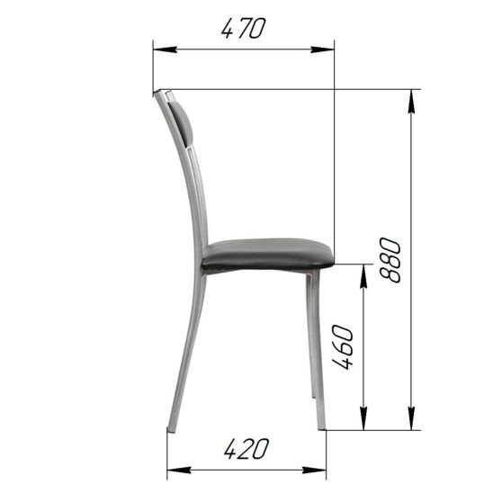 Стул Бали, серебро