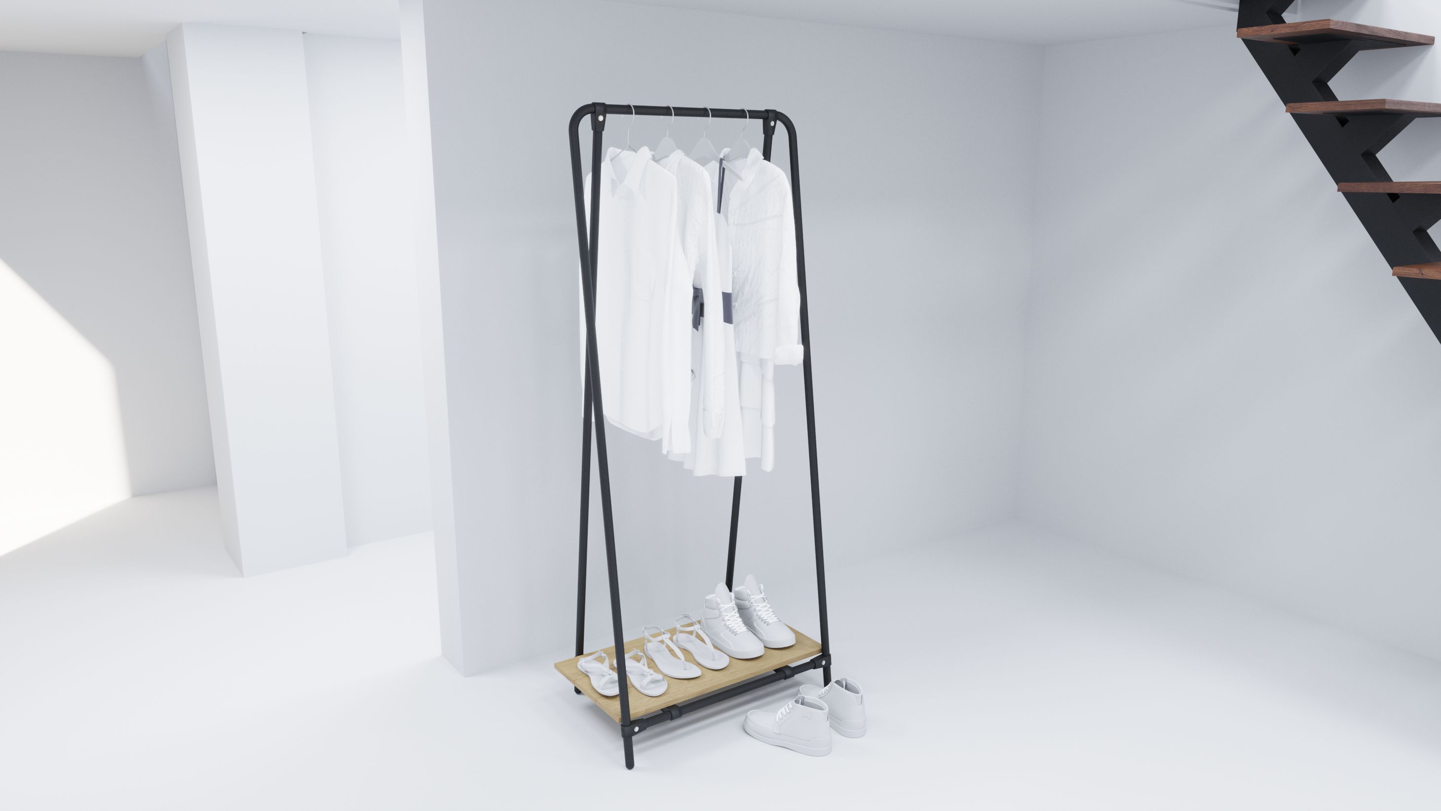 OD.104VHL \ Вешало разборное, из круглой трубы 25мм, L1150, H1550, D480, OLMA