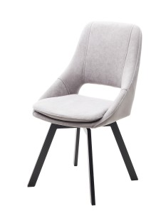 Стул АСП (ASP), 360 град. поворот. B22 Серый, велюр / черный каркас