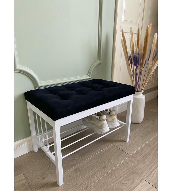 Банкетка Сканди-60 (черный/белый)