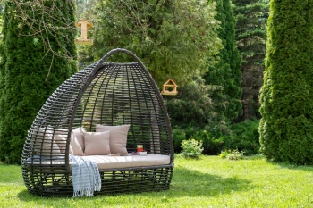 "Тенерифе" плетеная кровать, цвет бронзовыйцвет бронзовый