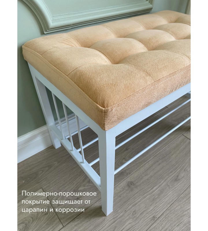 Банкетка Сканди-60 (персиковый/белый)