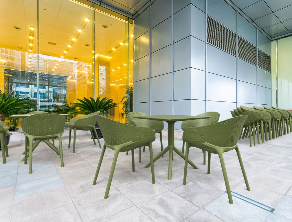 Кресло пластиковое Sky Pro оливковый