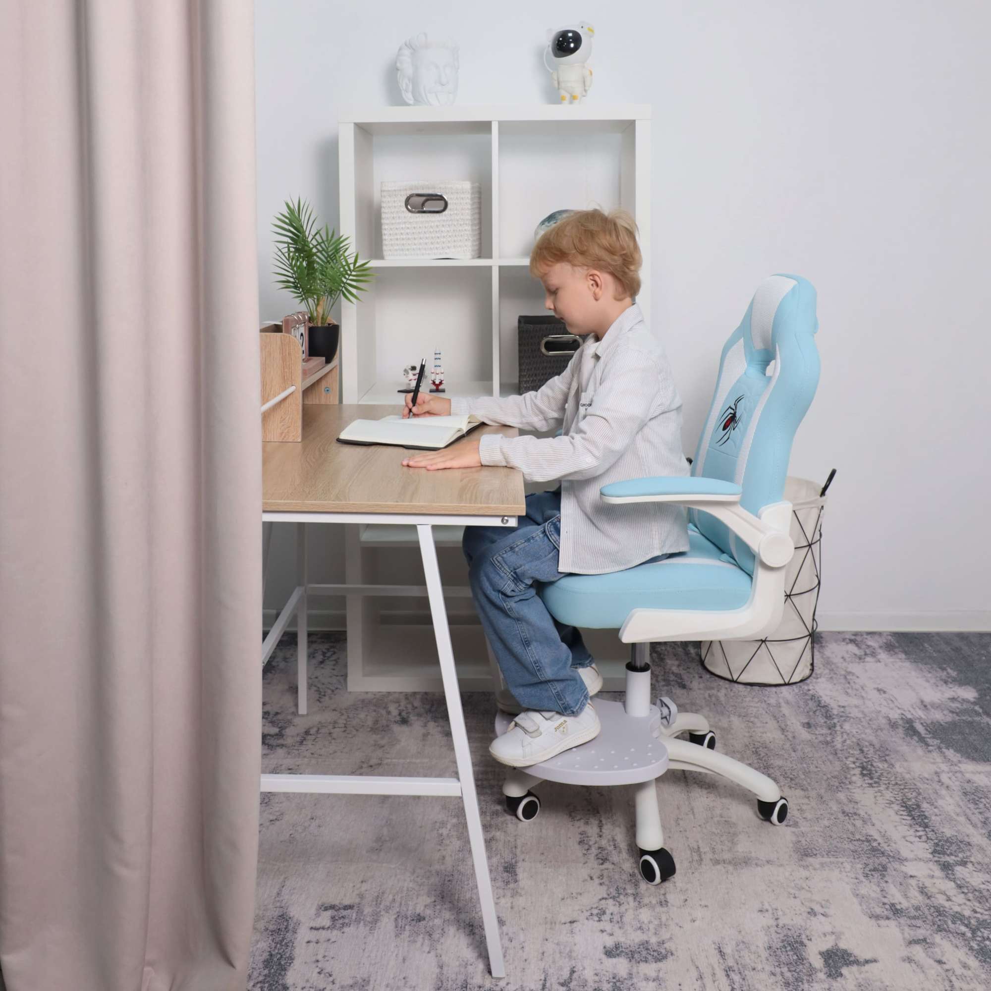 Кресло поворотное ELEN, ткань, (синий)