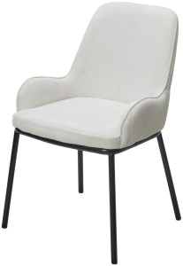 Стул БРИО (BRIO) CATO-01 Белый, фактурная ткань / черный каркас, ®DISAUR