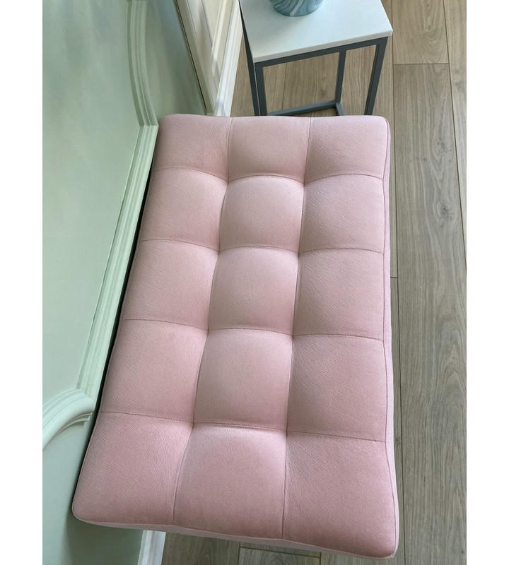 Банкетка Сканди-60 (светло-розовый/черный)