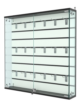 Витрина "АТРИУМ" настенная БЕЗ ПОЛОК №4-4, Черный