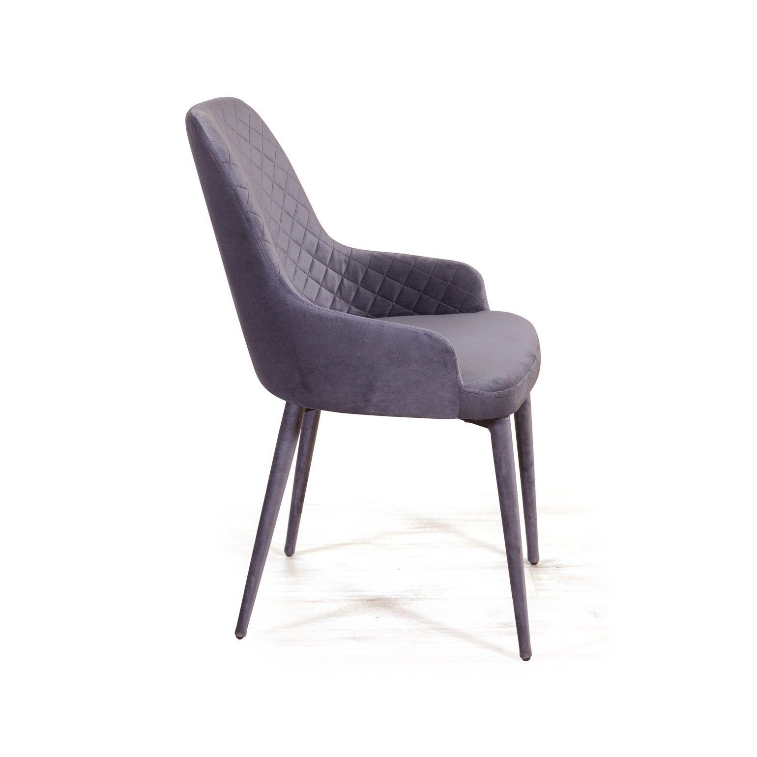 Стул Дуглас ромб, бархат серый 27