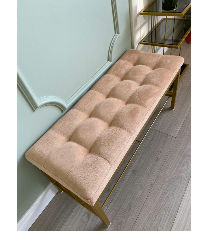 Банкетка Сканди-96-1 (персиковый/золото)