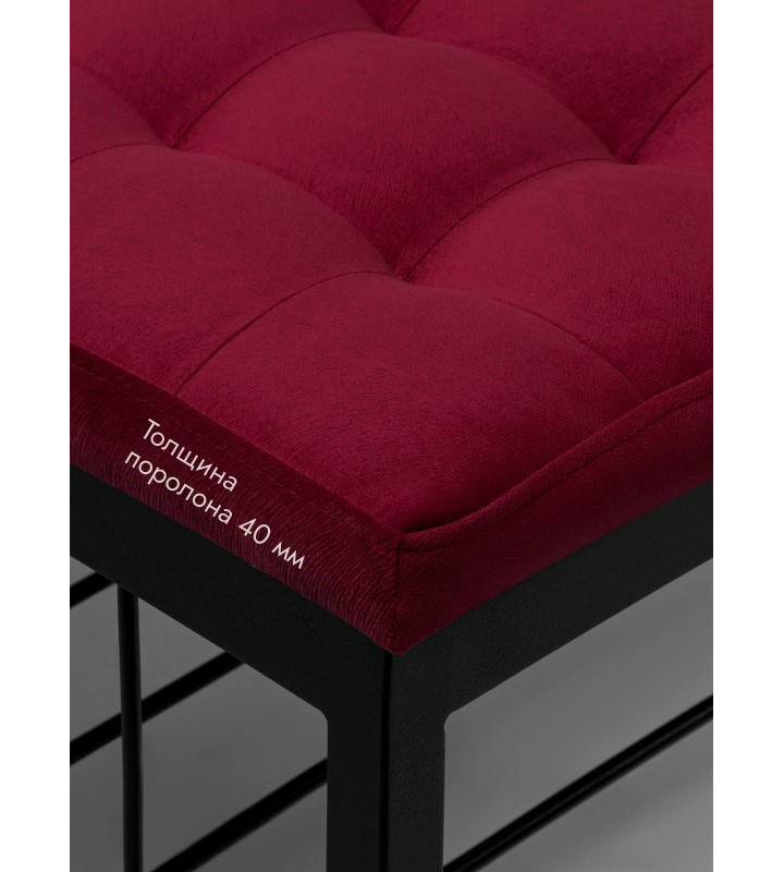 Банкетка Сканди-76-1 (красный/черный)