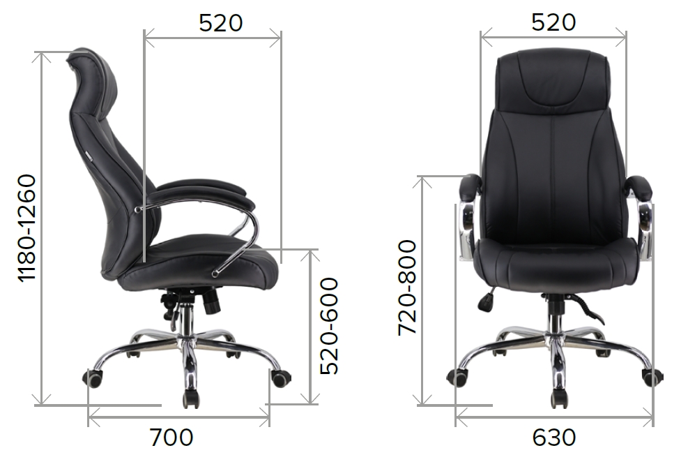 Кресло руководителя Everprof Forum (Форум) TM Экокожа Черный