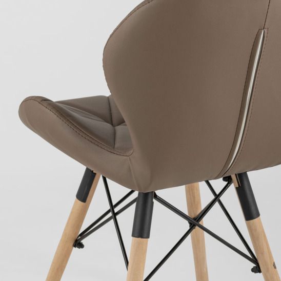 Стул Бон экокожа, коричневый