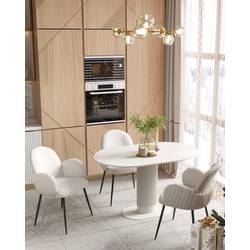 Стул обеденный Wave Stripes букле белый