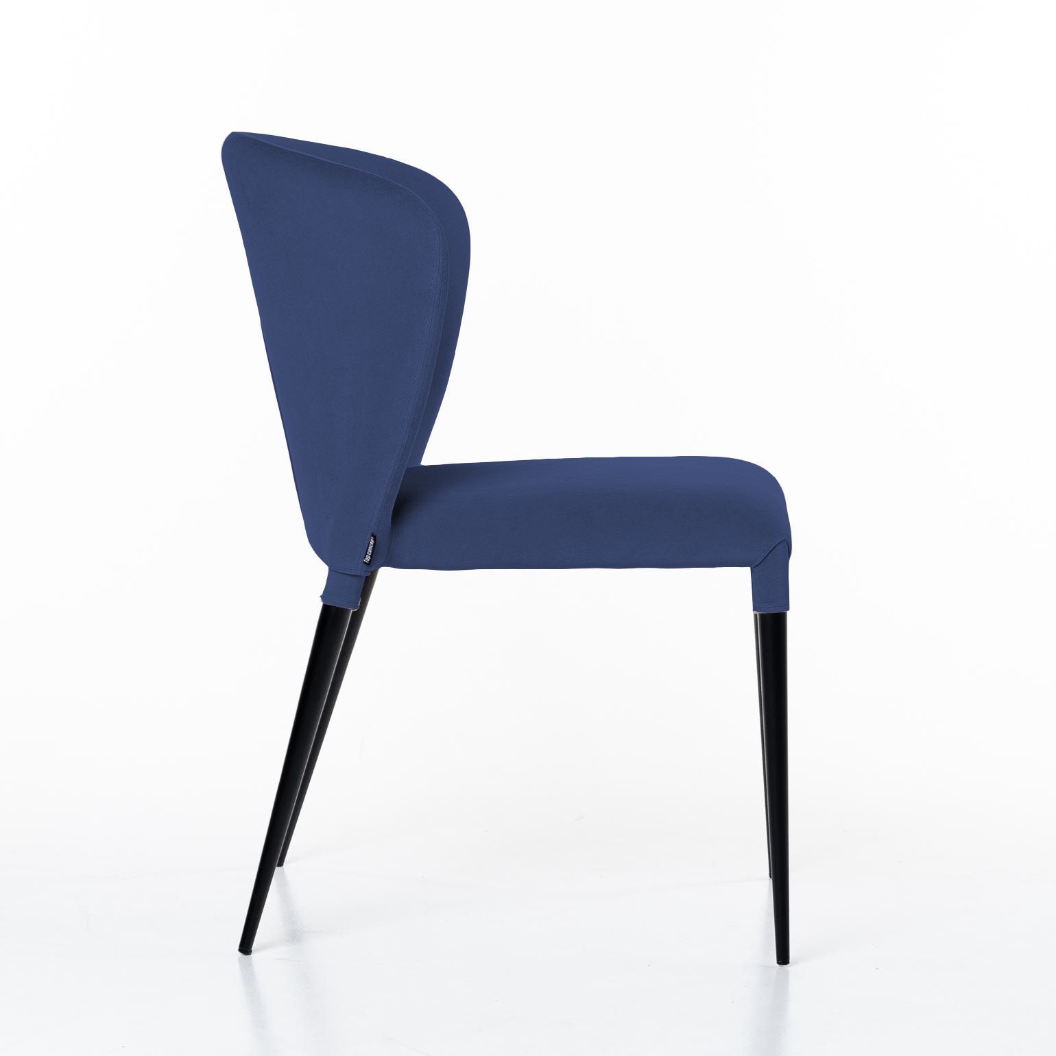 Стул Альберт, бархат синий 29