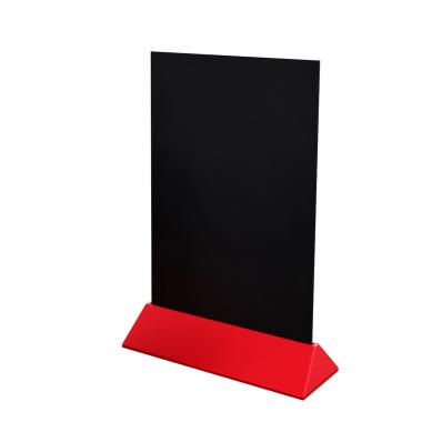 Тейбл-тент с меловой доской COLOR MENU BOARD А4, цвет основания красный