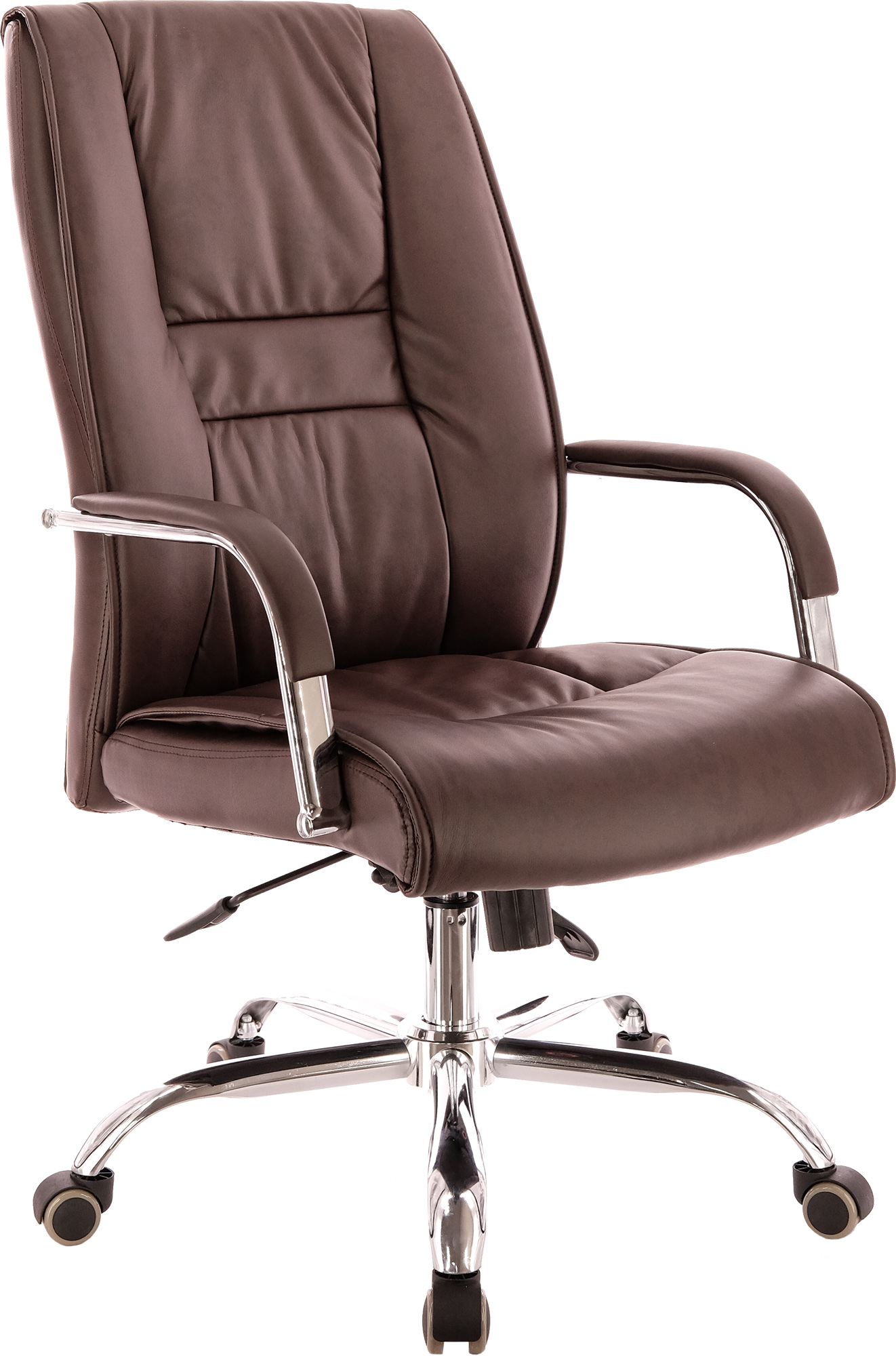 Кресло руководителя Everprof Kent (Кент) TM Экокожа Коричневый