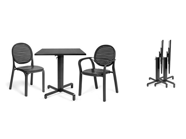 Стол пластиковый обеденный складной Ibisco Top-Durel кофе