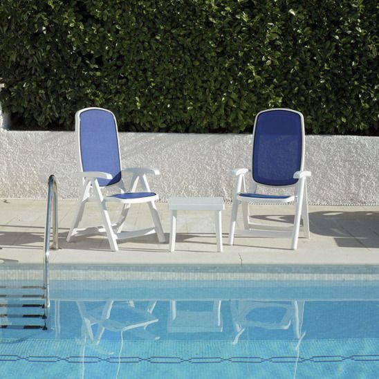 Кресло пластиковое складное Delta, белый, тортора