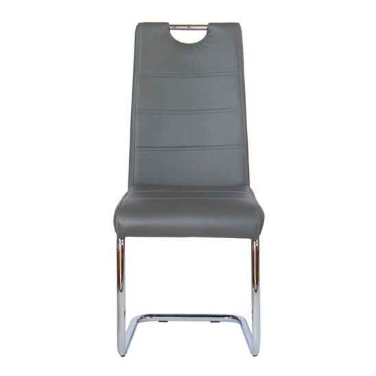 Стул, на полозьях, дымная экокожа