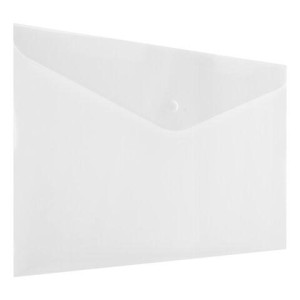 Папка-конверт с кнопкой А4, BRAUBERG "UNIVERSAL", до 100 листов, прозрачная, 0,15 мм, 273070