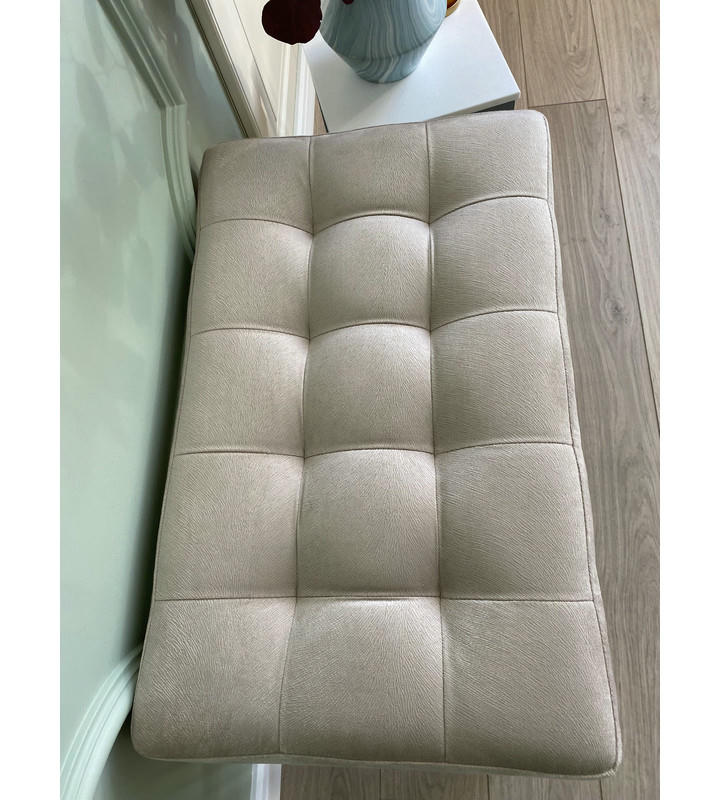 Банкетка Сканди-60-2-х полочная (бежевый/золото)