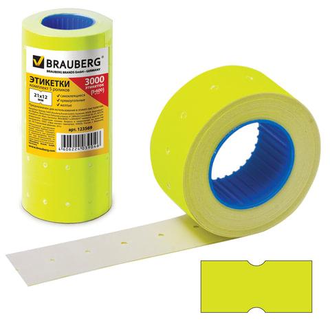 Этикет-лента 21х12 мм, прямоугольная, желтая, комплект 5 рулонов по 600 шт., BRAUBERG, 123569 цена 253 ₽ Этикет-лента 21х12 мм, прямоугольная, желтая, комплект 5 рулонов по 600 шт., BRAUBERG, 123569