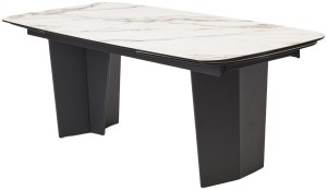 Стол МИККЕЛ (MIKKEL) 200 цвет TL-188, испанская керамика / ЧЕРНЫЙ, ®DISAUR