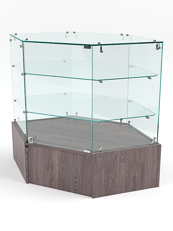 Прилавок угловой "ИСТРА" №118 шестигранный (с дверками)