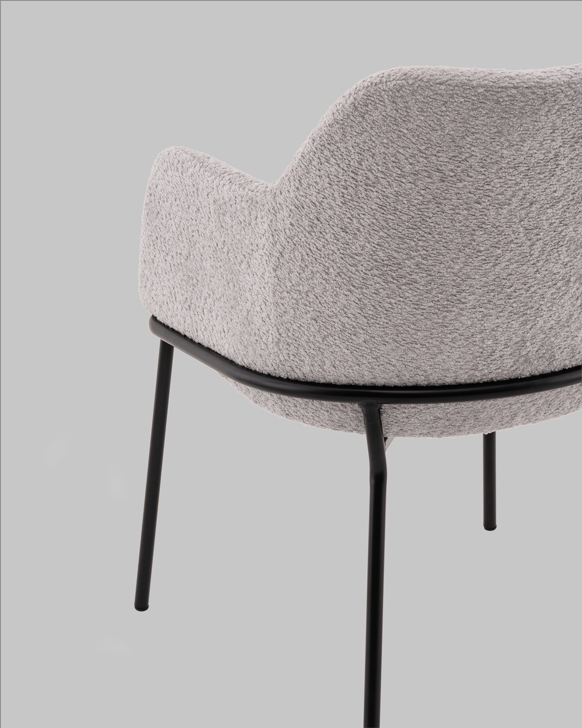 Стул с подлокотниками Кози new ткань букле серый