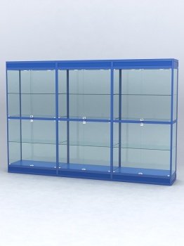 Витрина "АЛПРО" №3-3м-500-2 (задняя стенка - стекло), Синий