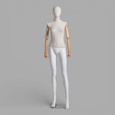 JWP-1FNA Манекен женский с тканевым торсом и деревянными руками