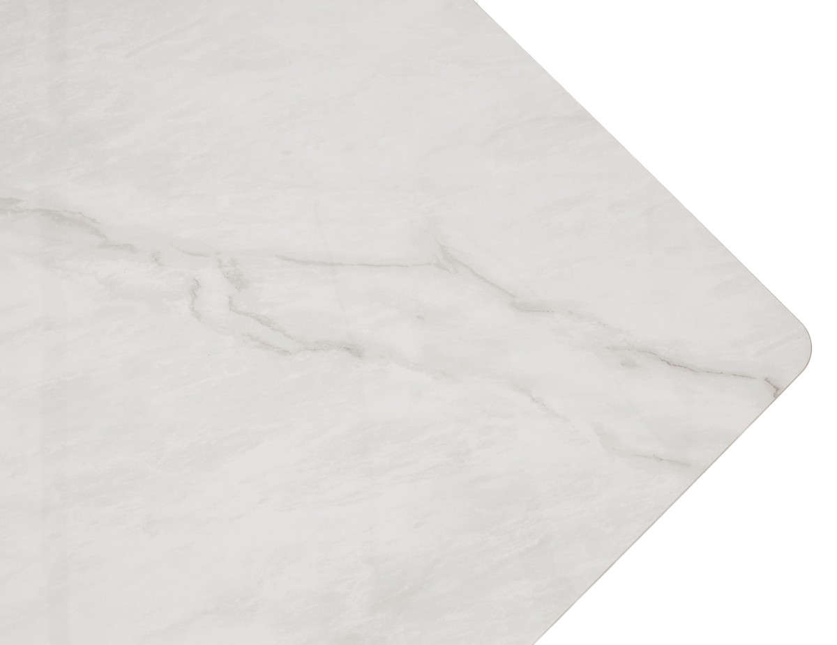 Стол ТИК ТАК 120 цвет ОНИКС, керамика / Черный каркас