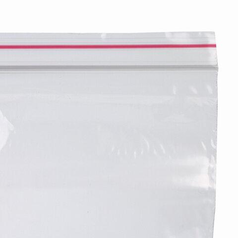 Пакеты с замком ZIP LOCK "зиплок", комплект 100 шт., 180х250 мм, ПВД, толщина 40 микрон, BRAUBERG, 606214