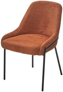 Стул ГАВИ (GAVI) цвет Garna-001 коричневый, ткань / черный каркас, ®DISAUR