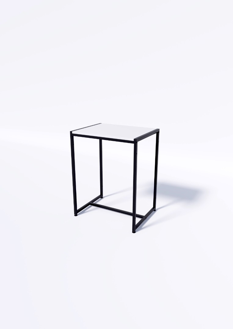 Стол TEVOLO демонстрационный черный-дуб сонома В75Ш60Г45