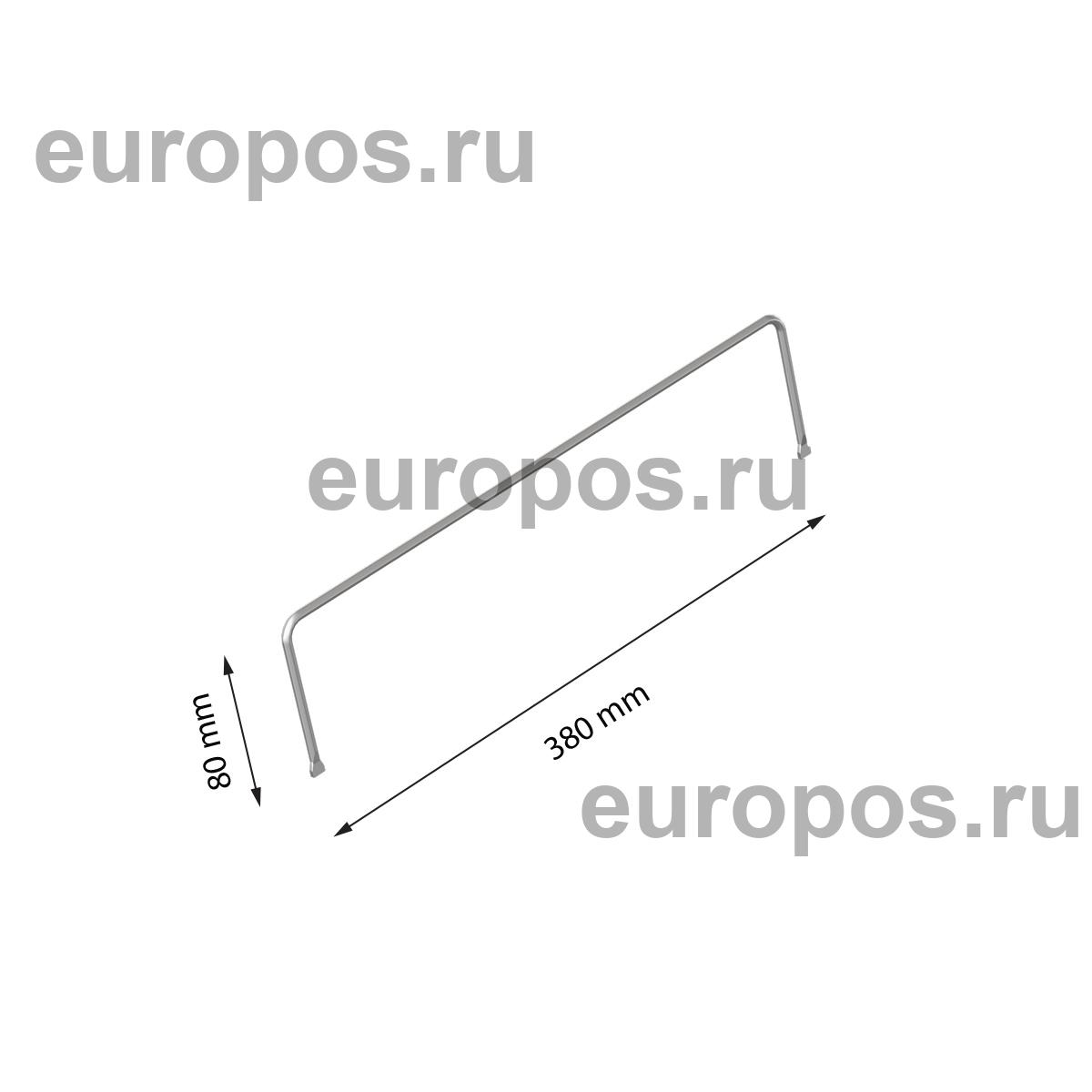Разделитель металлический MET-DIV80, 380 мм