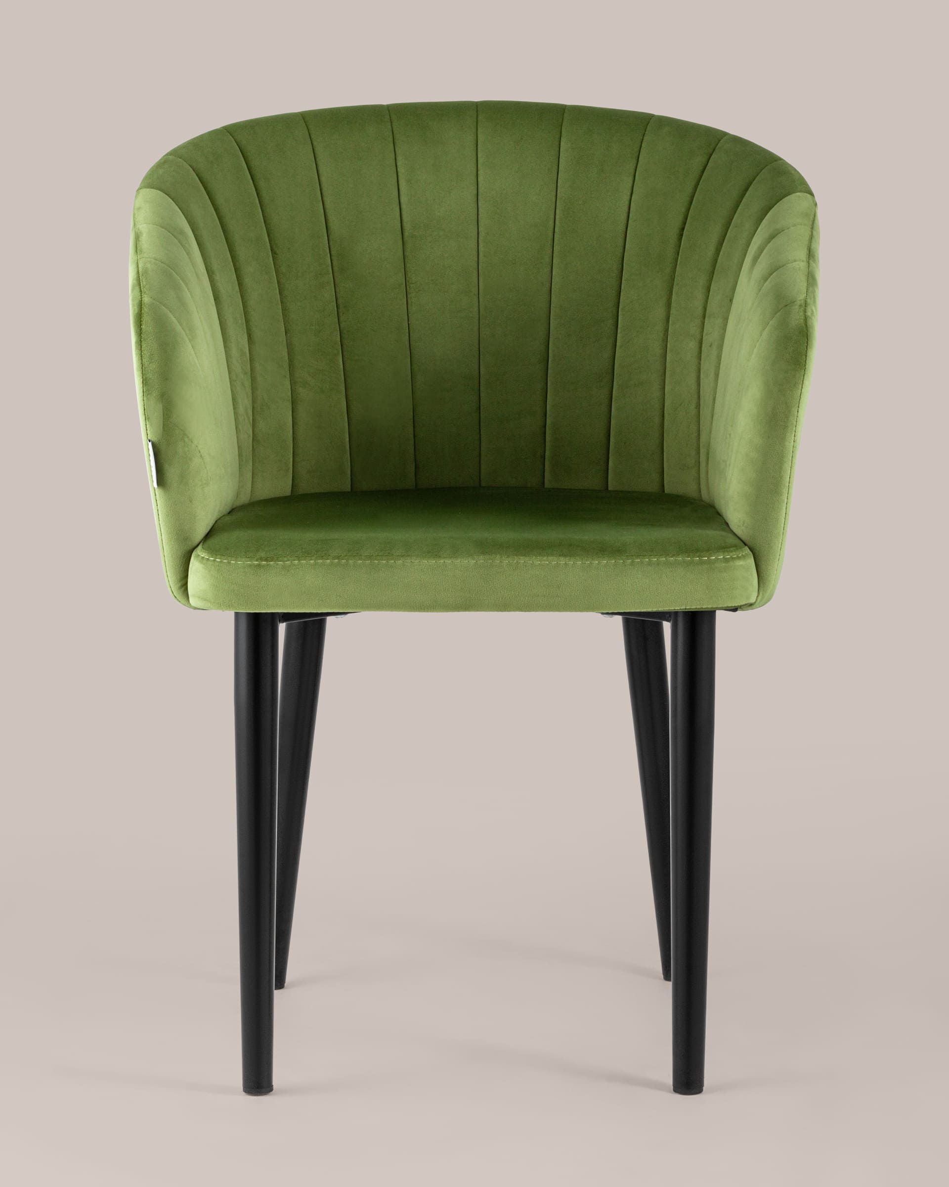 Стул с подлокотниками Нейтон велюр травяной