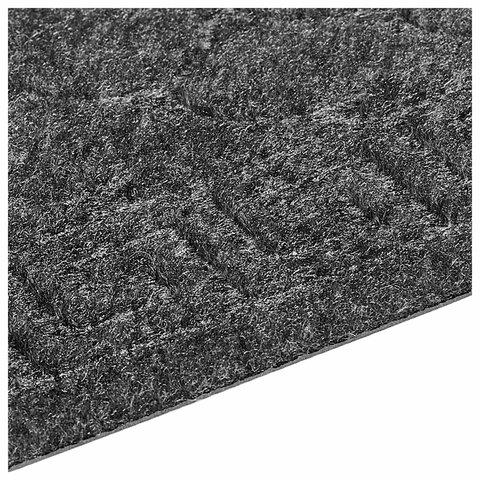 Коврик придверный 60х90 см, СЕРЫЙ, грязезащитный, 430 г/м2, фактурный рисунок ЧЕШУЙКИ, ЛЮБАША, 701061