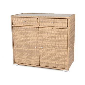 "Мальта" тумба плетеная из искусственного ротанга, цвет соломенныйцвет соломенный