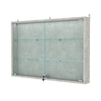 Витрина настенная с регулировочными полками №3-3АУ-РЕГ с подсветкой, Метрополитан Грей