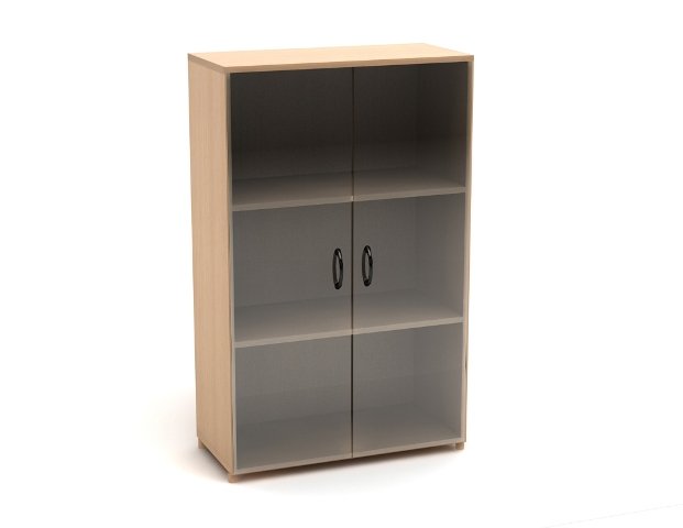 К10 Канц Шкаф низкий со стеклом (700х350х1126) (ШК39+ДК35х2+ФС01х2)
