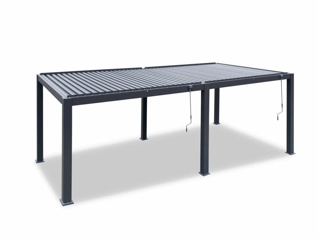 Пергола биоклиматическая для террасы 3х6 м Astrol Pergola темно-серый