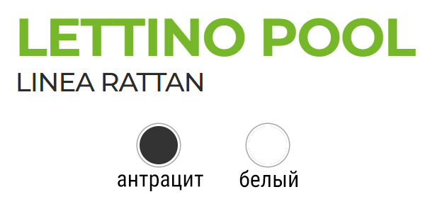 Шезлонг пластиковый Pool антрацит