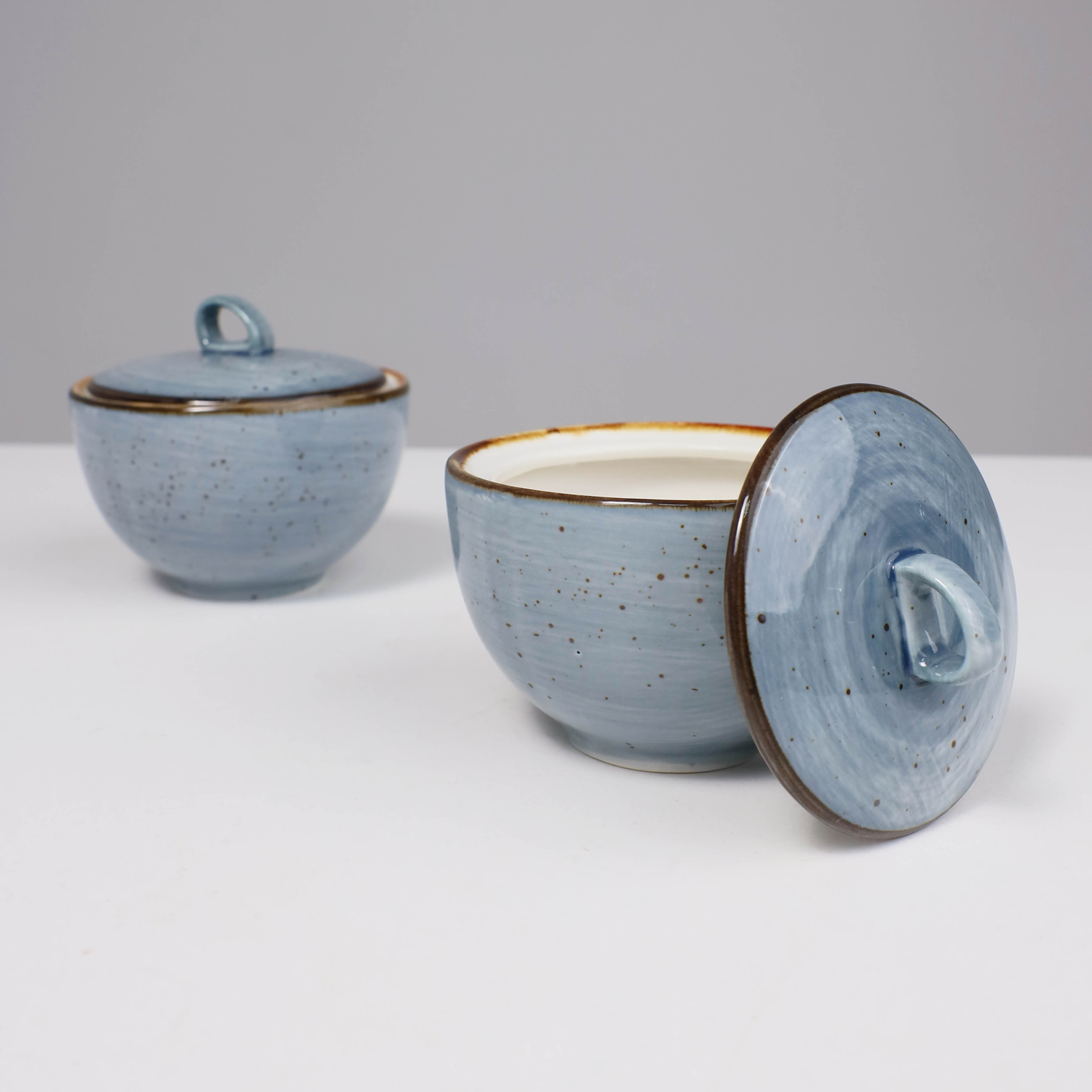 Сахарница VITAL, фарфор, синий, 10*10*9см