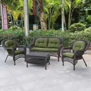 Плетеный комплект для отдыха LV-520BG Brown-Green